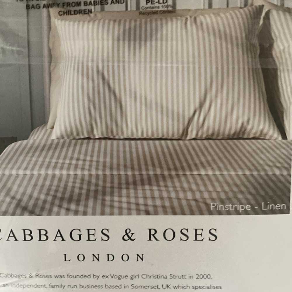 Cabbages & Roses London Striped Sheet Set - Picture 2 of 5